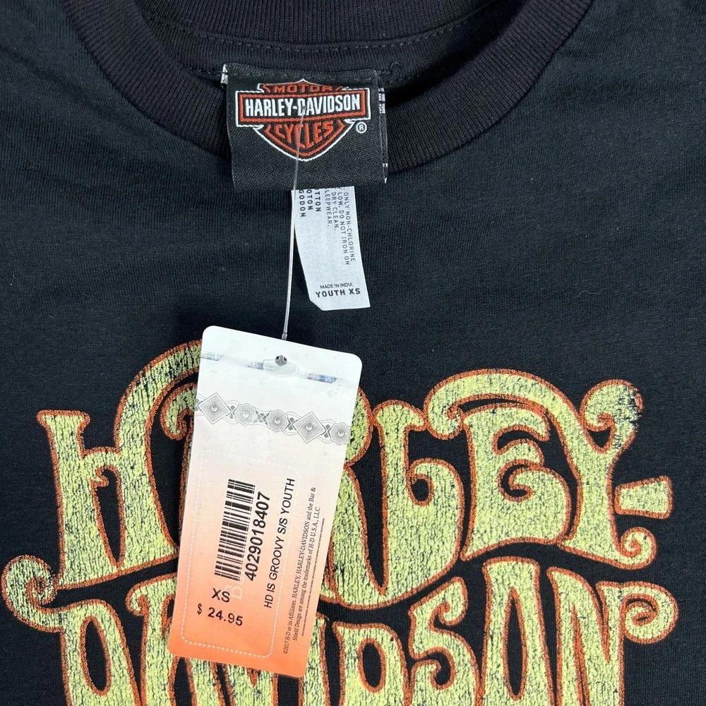 Harley Davidson is Groovy T‎ Shirt Youth XS Short Sleeve Traverse City 2020